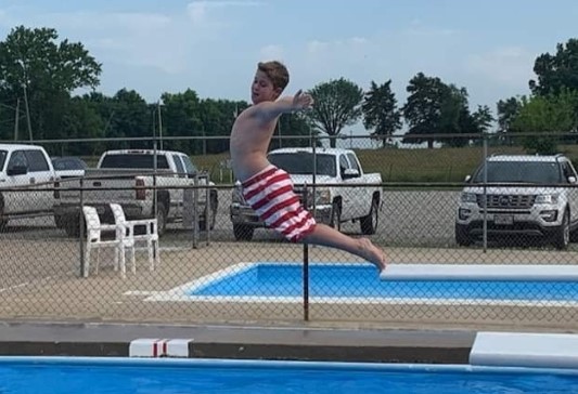 jump into pool